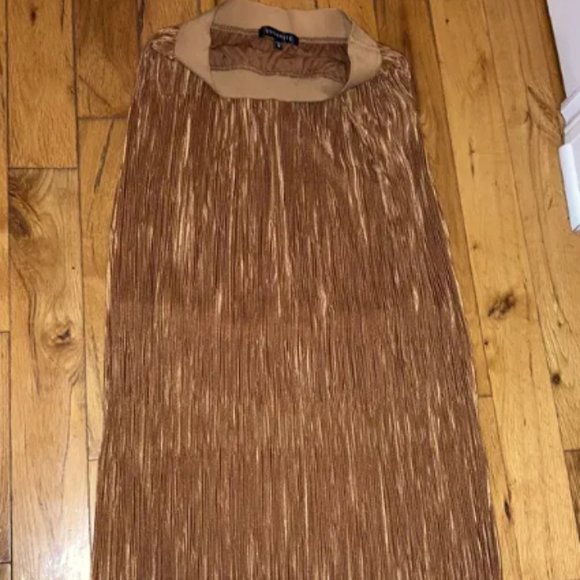 High waisted pleated summer midi skirt - Picture 4 of 6